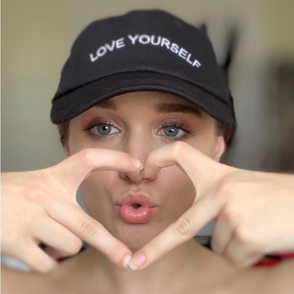 LAST ONE ! “ LOVE YOURSELF” Embroidered black Baseball Cap Motivational Hat NWT‎ - Picture 3 of 6